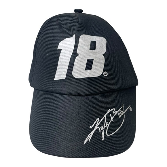 NASCAR Youth Black Adjustable Kyle Busch #18 Hat - Picture 1 of 7